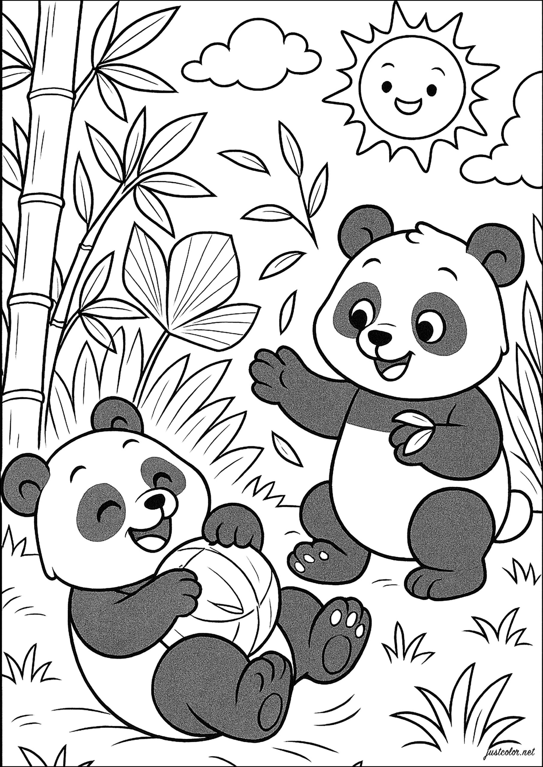 panda bear coloring pages