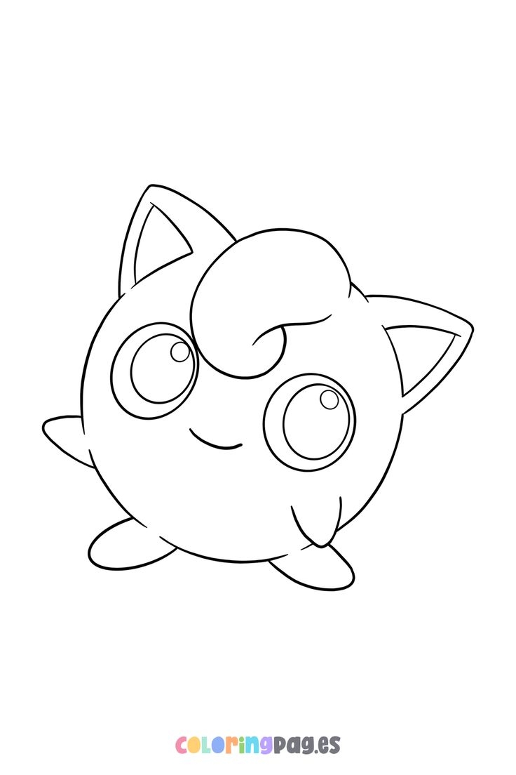 Pok mon Jigglypuff Coloring Page Pok mon Jigglypuff Coloring Page