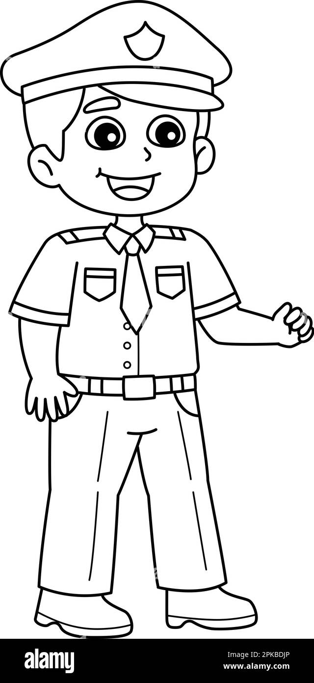 police officer coloring pages