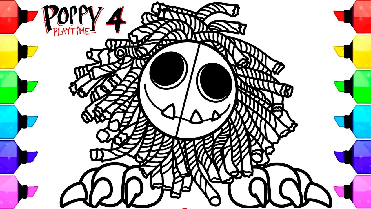 Poppy Playtime Chapter 4 Coloring Pages New How To Color Yarnaby From Official Trailer NCS MUSIC YouTube