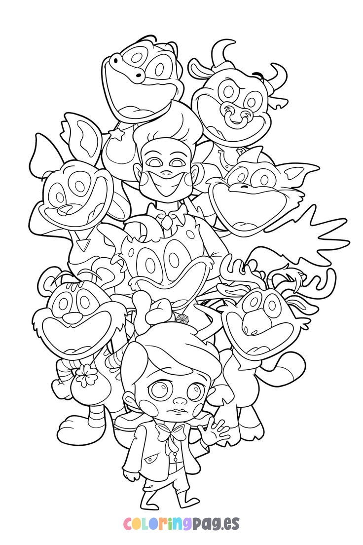 Poppy Playtime Chapter 4 Rejected Critters Coloring Page