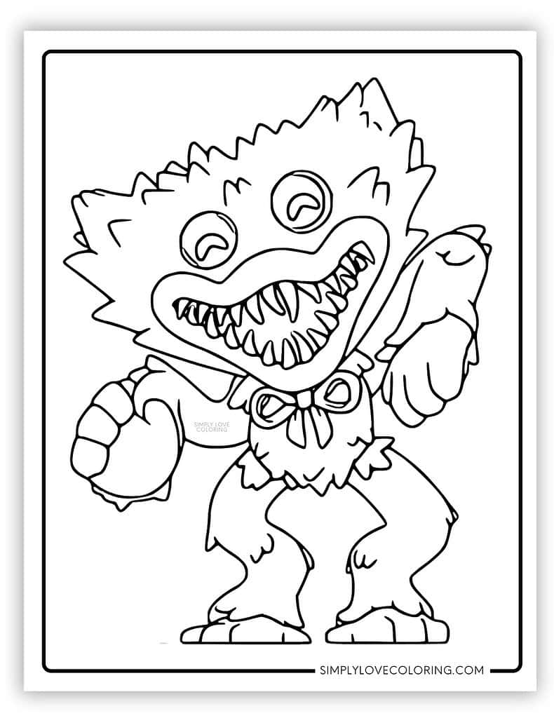 poppy playtime coloring page