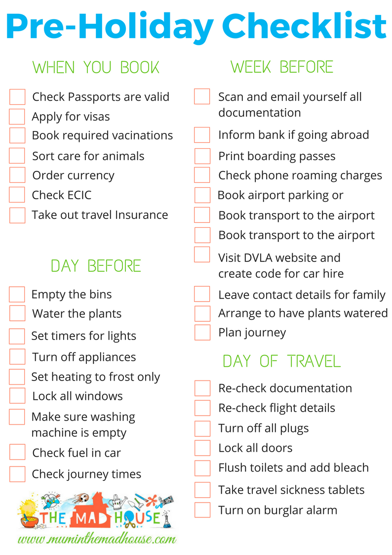 Pre Vacation To Do List Essential Tasks For A Stress Free Trip