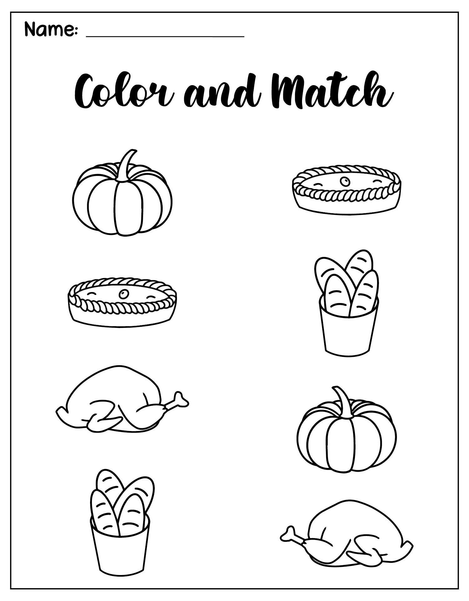 Preschool Thanksgiving Food Activities 10 Free PDF Printables Printablee
