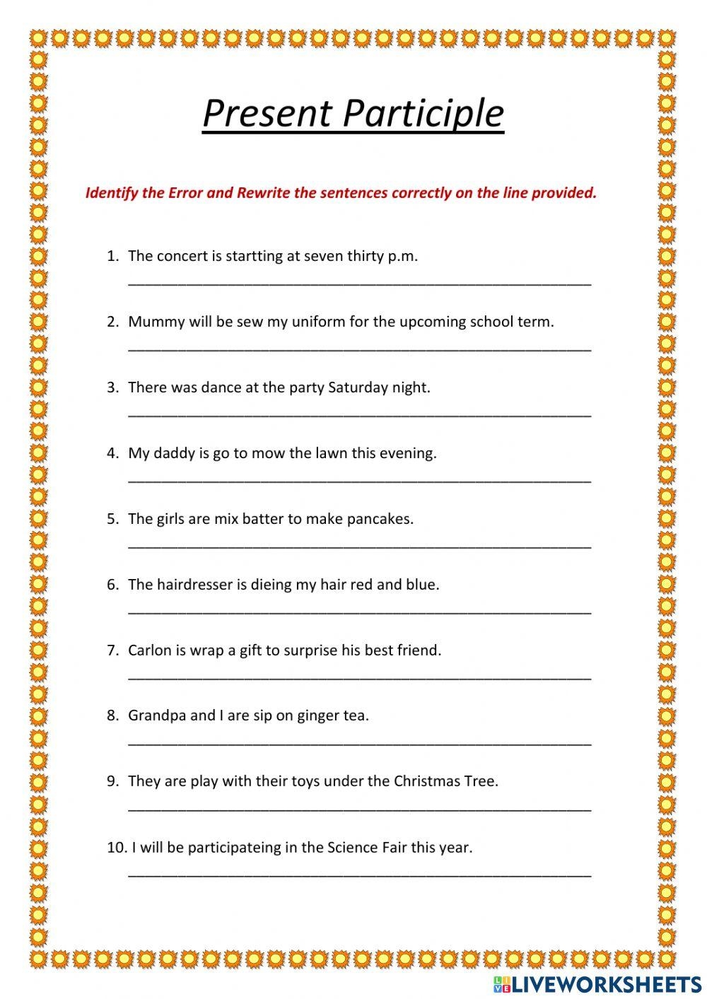 Present Participle Interactive Worksheet For Grade 3 Worksheets Library Present Participle Interactive Worksheet For Grade 3 Worksheets Library