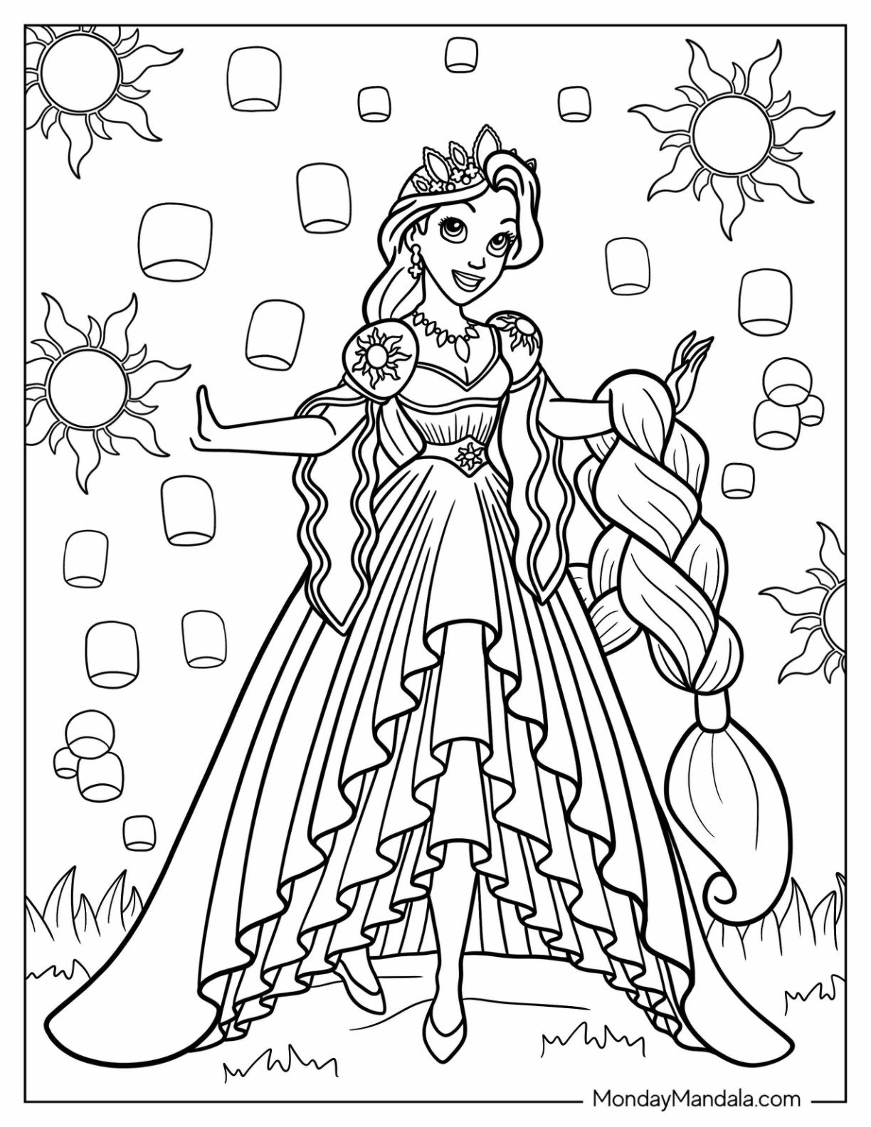 princess color pages printable princess color pages printable