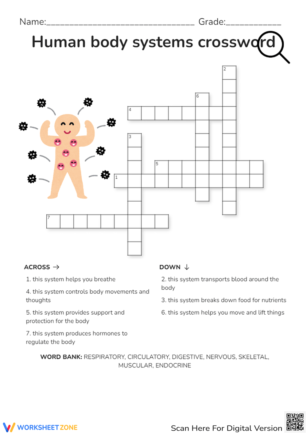 Printable 8th Grade Crossword Worksheets