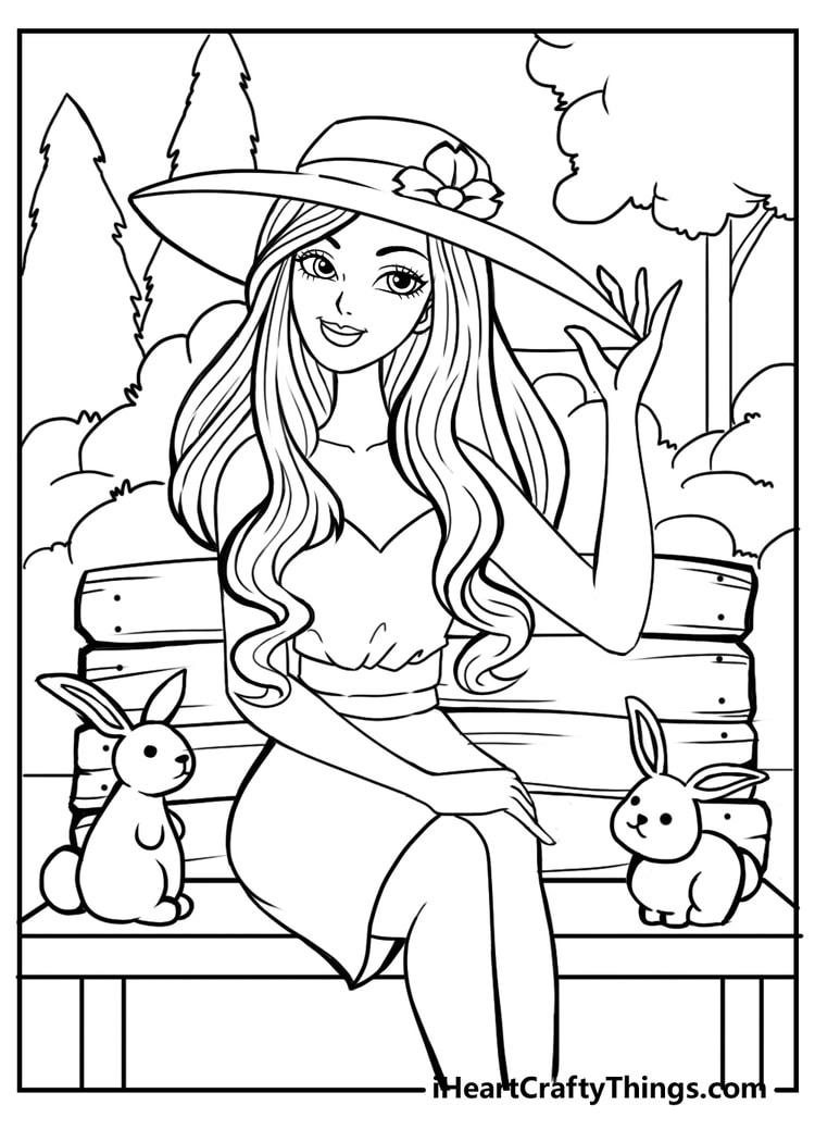 printing barbie coloring pages