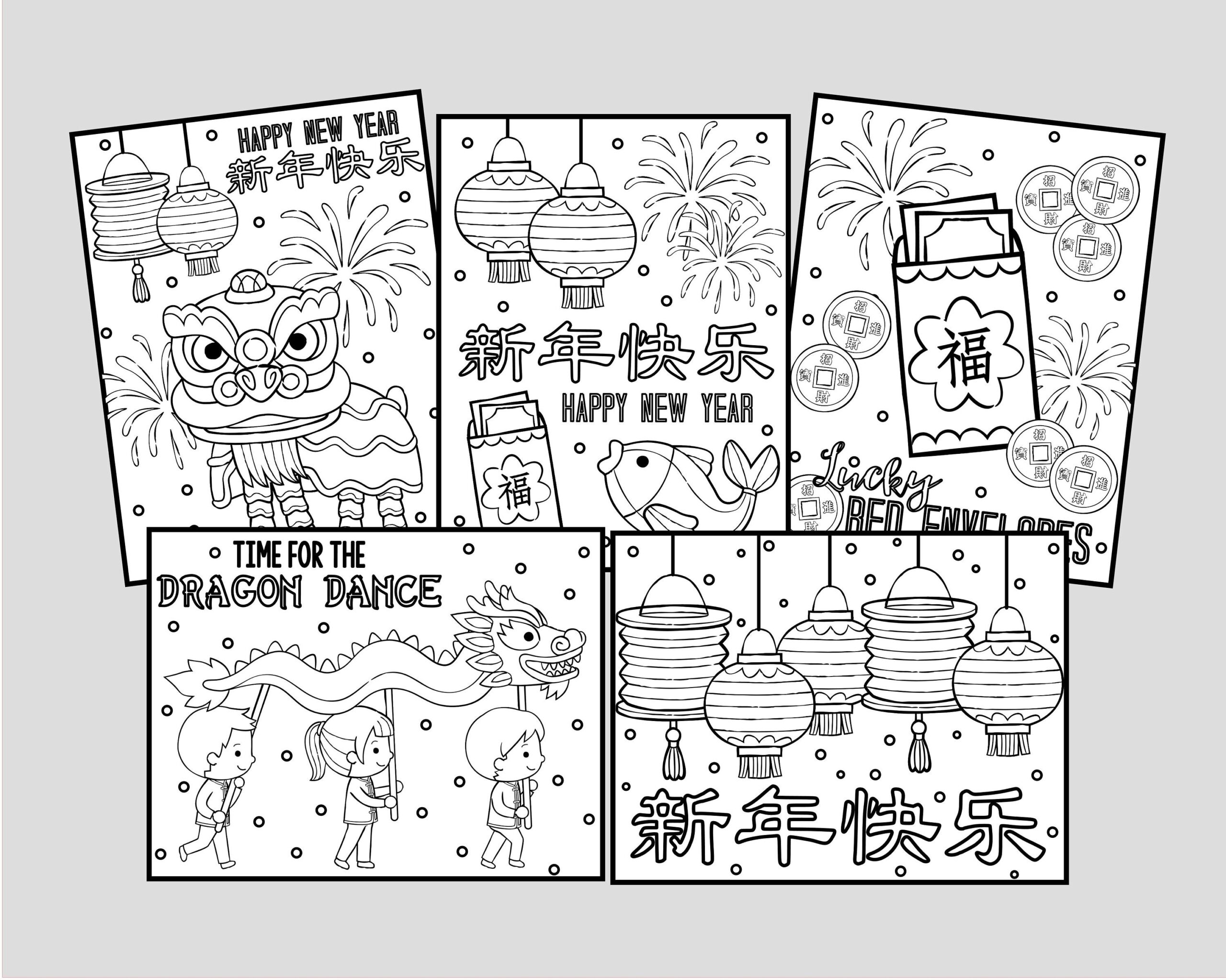 lunar new year coloring pages