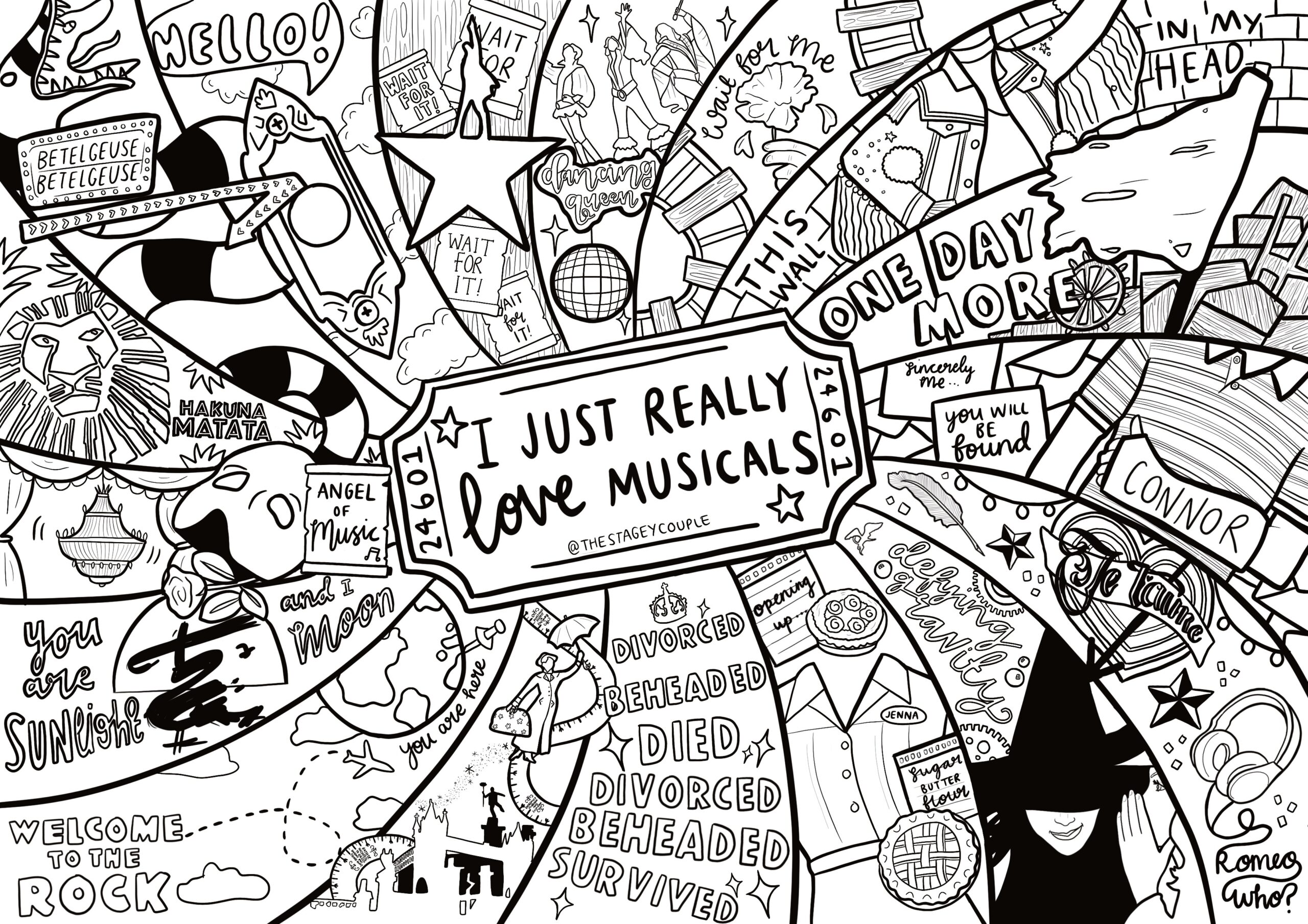 Printable Colouring Sheets The Stagey Couple