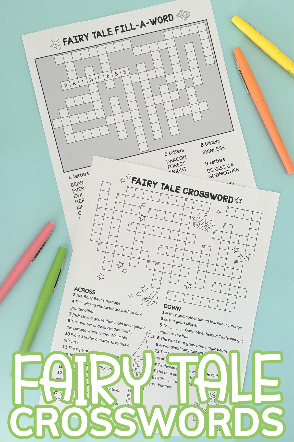 Printable Fairy Tale Crossword Puzzles Printable Fairy Tale Crossword Puzzles