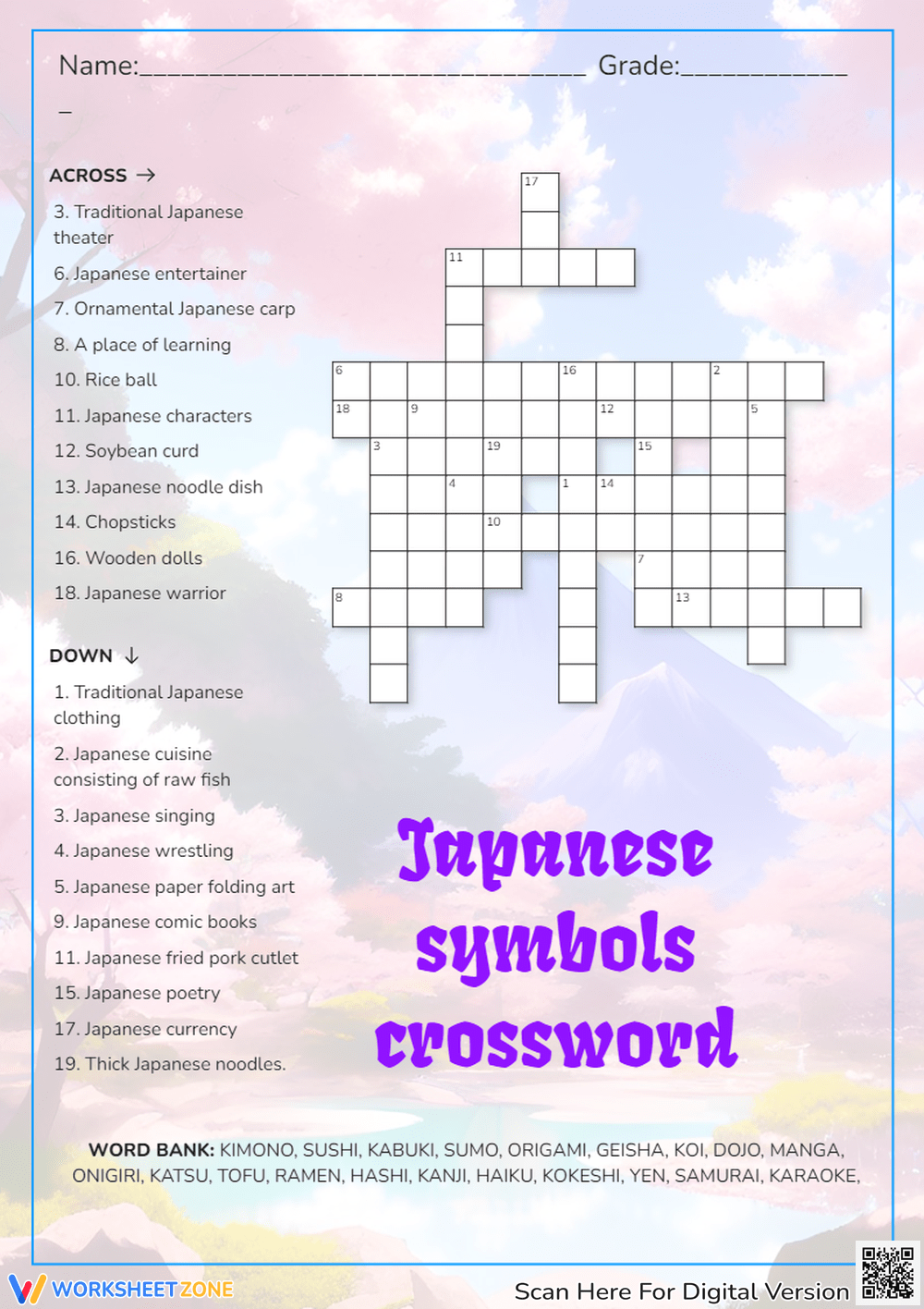 japanese drama crossword