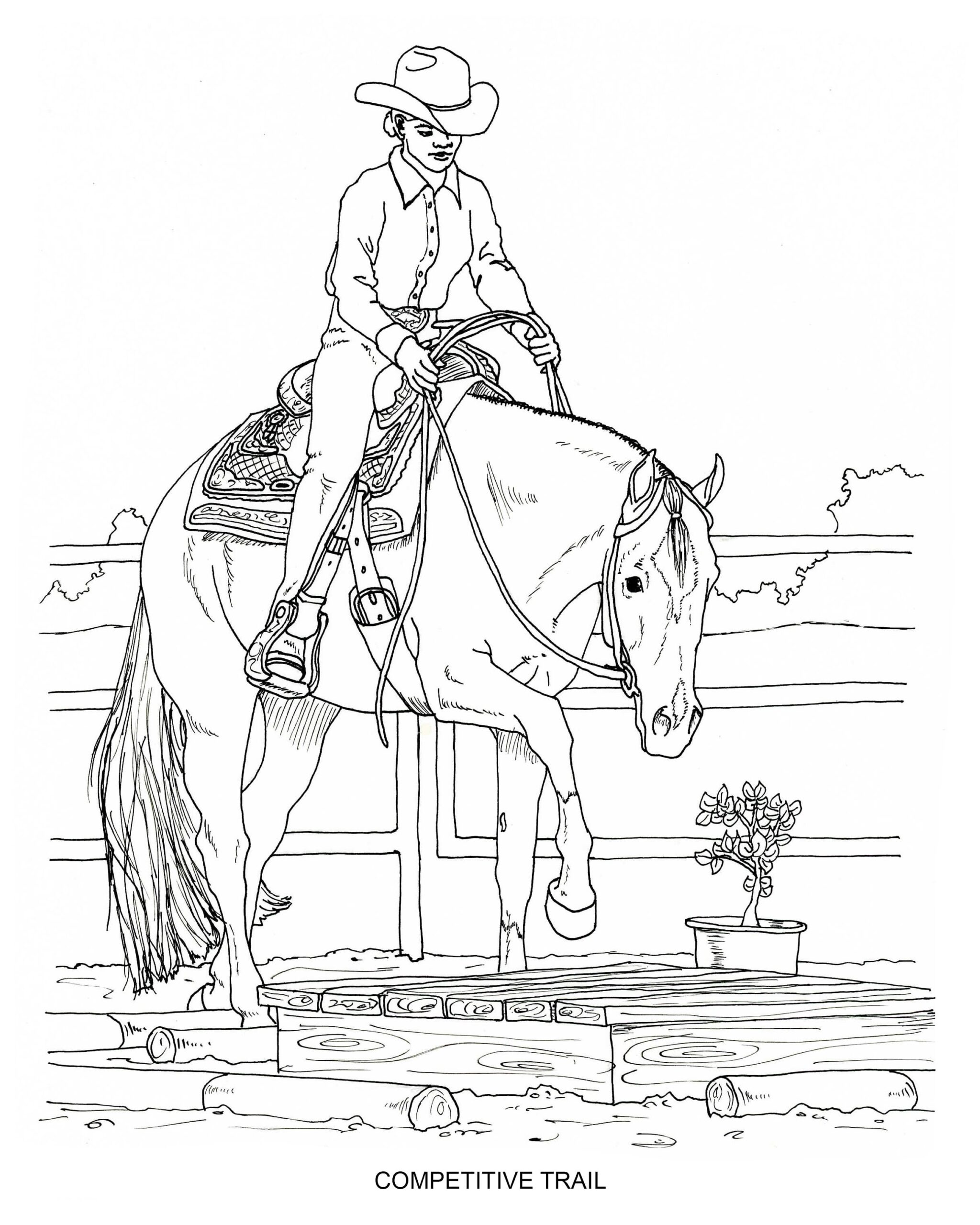 PRINTABLE Set Of 10 Western Riding Coloring Pages Digital Download Etsy