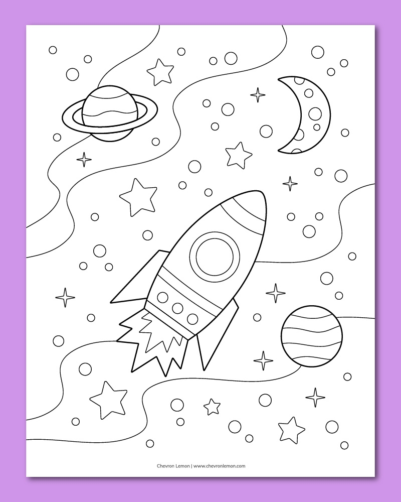 space coloring page space coloring page