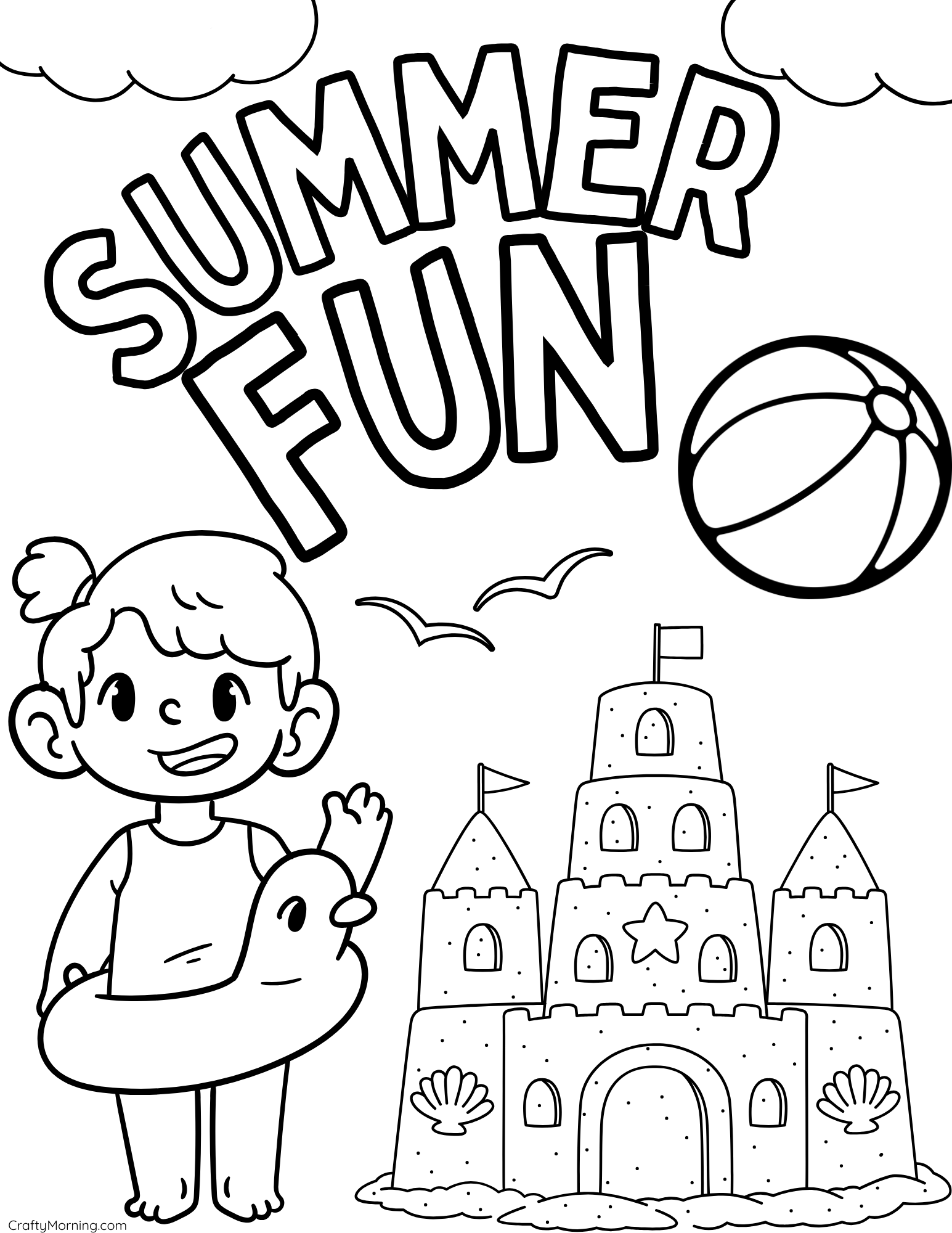Printable Summer Coloring Pages Crafty Morning