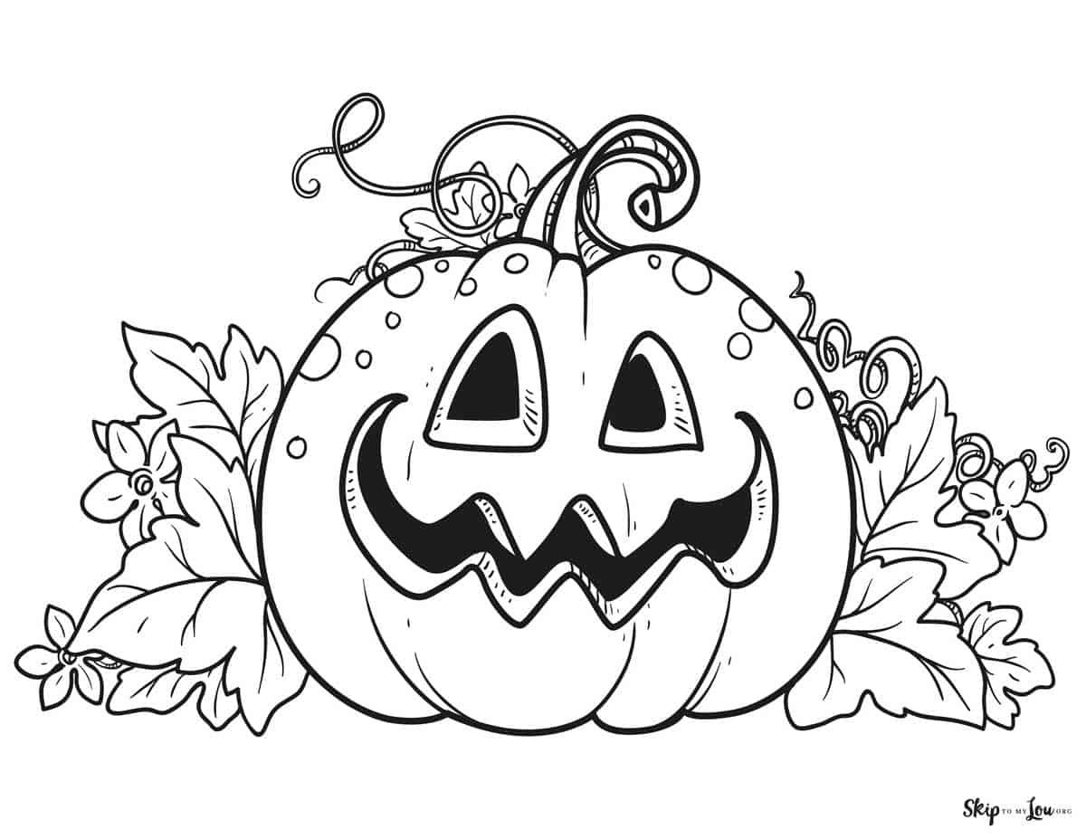 coloring page pumpkin