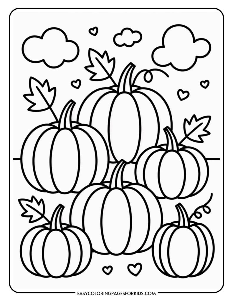 easy fall coloring pages