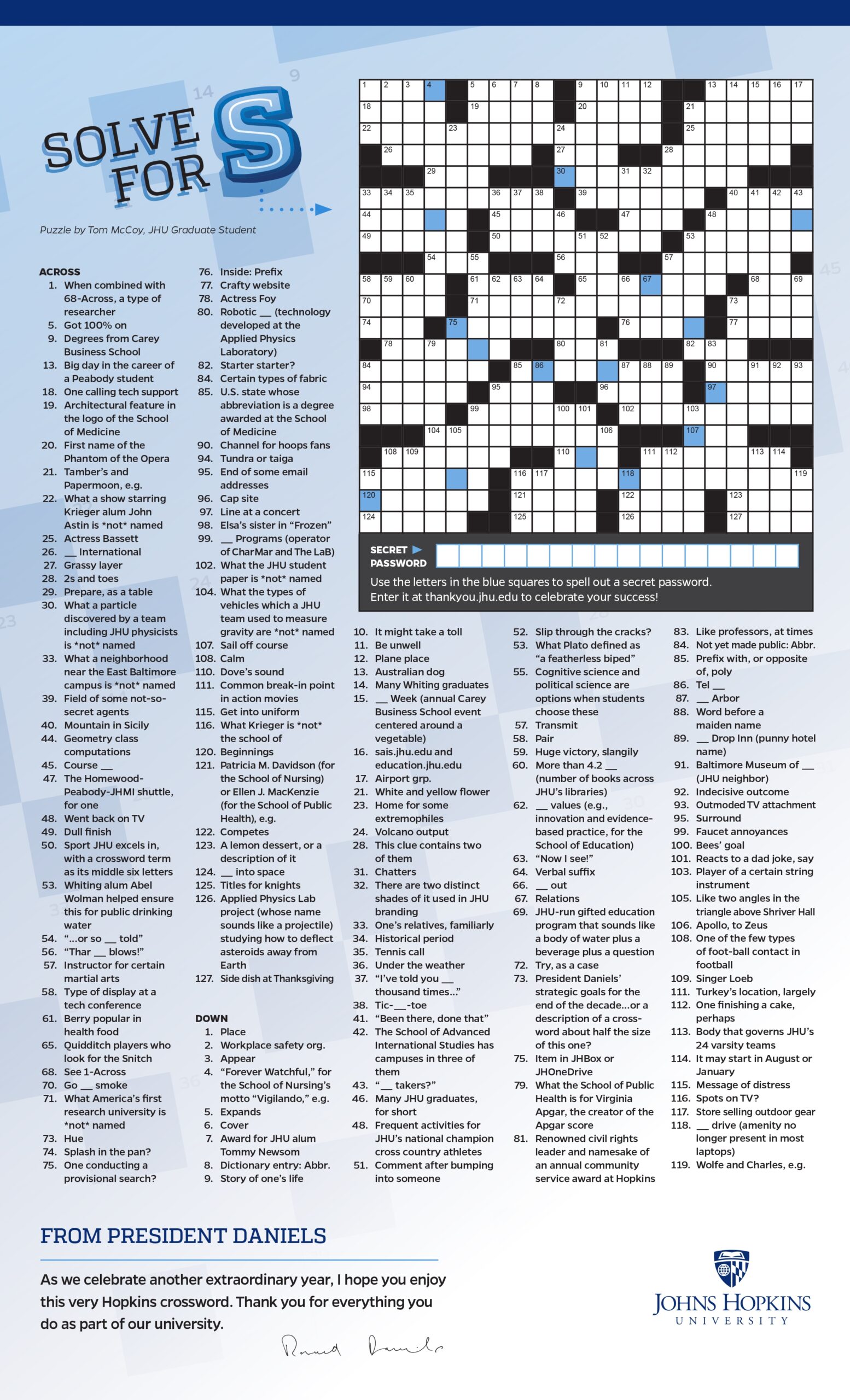 Puzzling Over Language A Computational Linguistics Researcher Crafts A Crossword For Johns Hopkins The Washington Post
