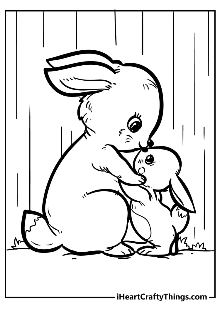 baby bunny coloring page
