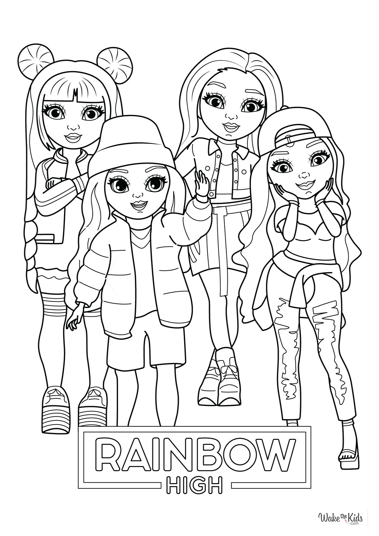Rainbow High Coloring Pages Free Printable PDFs WakeTheKids