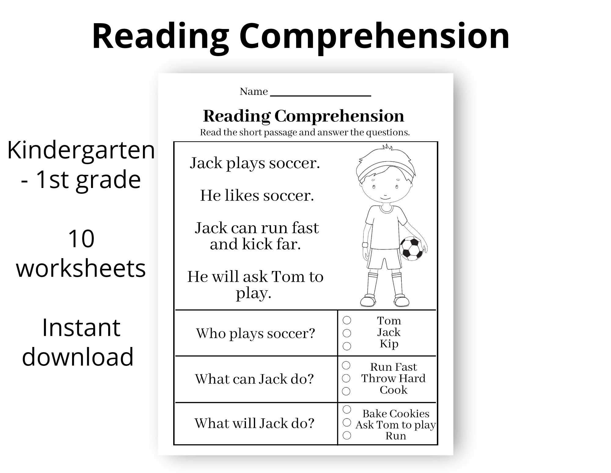 first grade reading worksheets