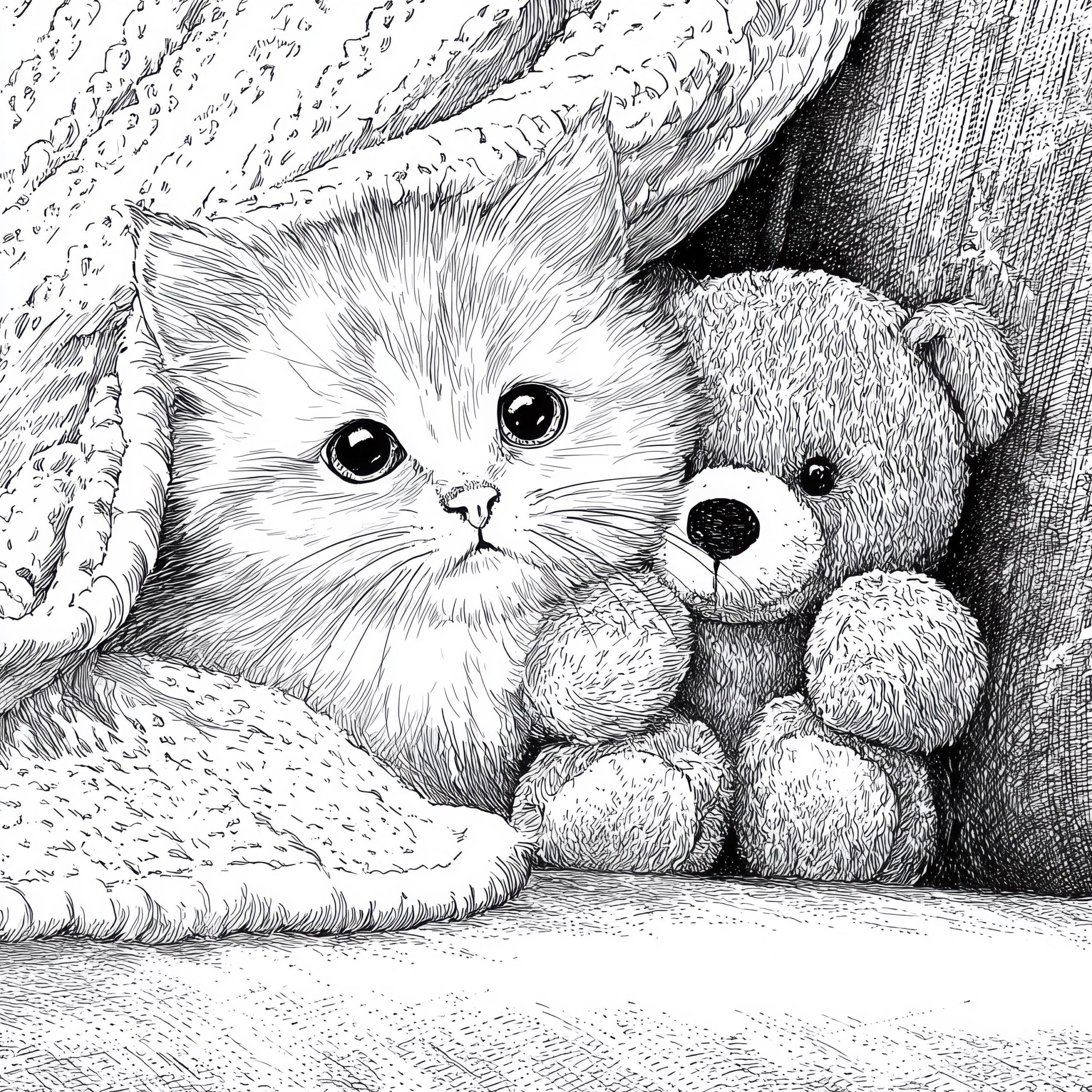 cat coloring pages printable