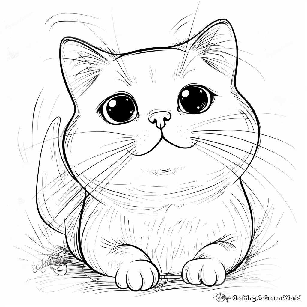 cat coloring pages realistic