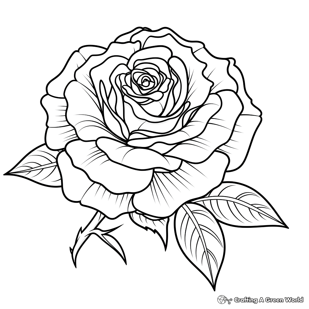 Realistic Rose Coloring Pages Free Printable Realistic Rose Coloring Pages Free Printable