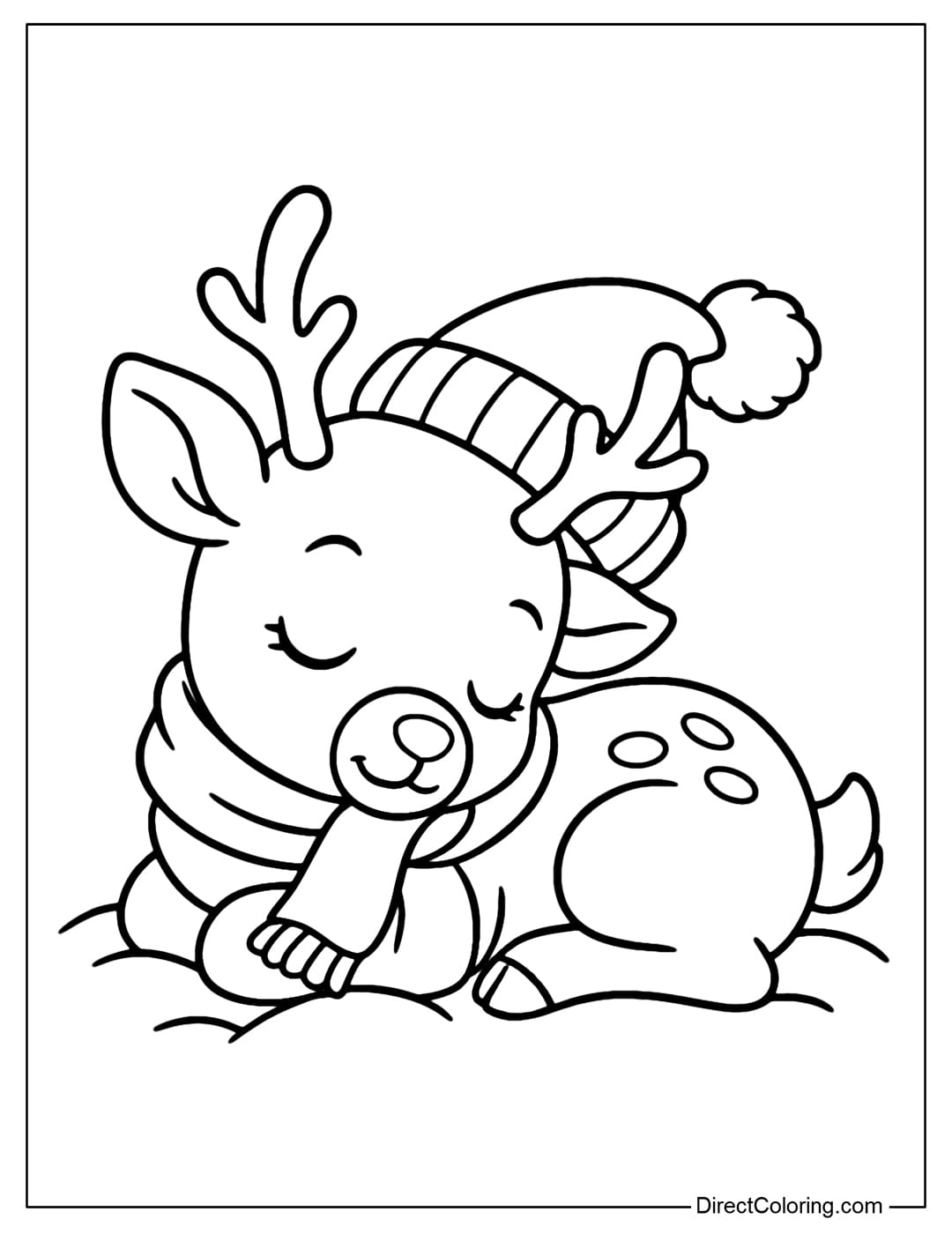 Reindeer Coloring Pages Free PDF To Download And Print