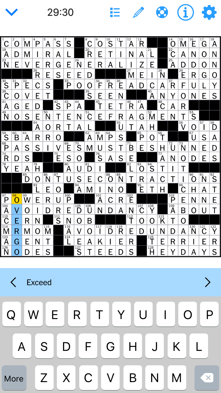 crossword clue regretted
