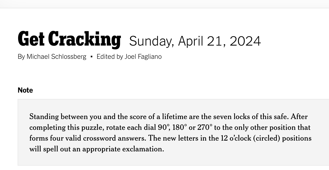 Rex Parker Does The NYT Crossword Puzzle Former Name Of The Electron SUN 4 21 24 Title Pig Of Kids TV Creditor In Legalese Speeches With An 18 minute Limit Rex Parker Does The NYT Crossword Puzzle Former Name Of The Electron SUN 4 21 24 Title Pig Of Kids TV Creditor In Legalese Speeches With An 18 minute Limit