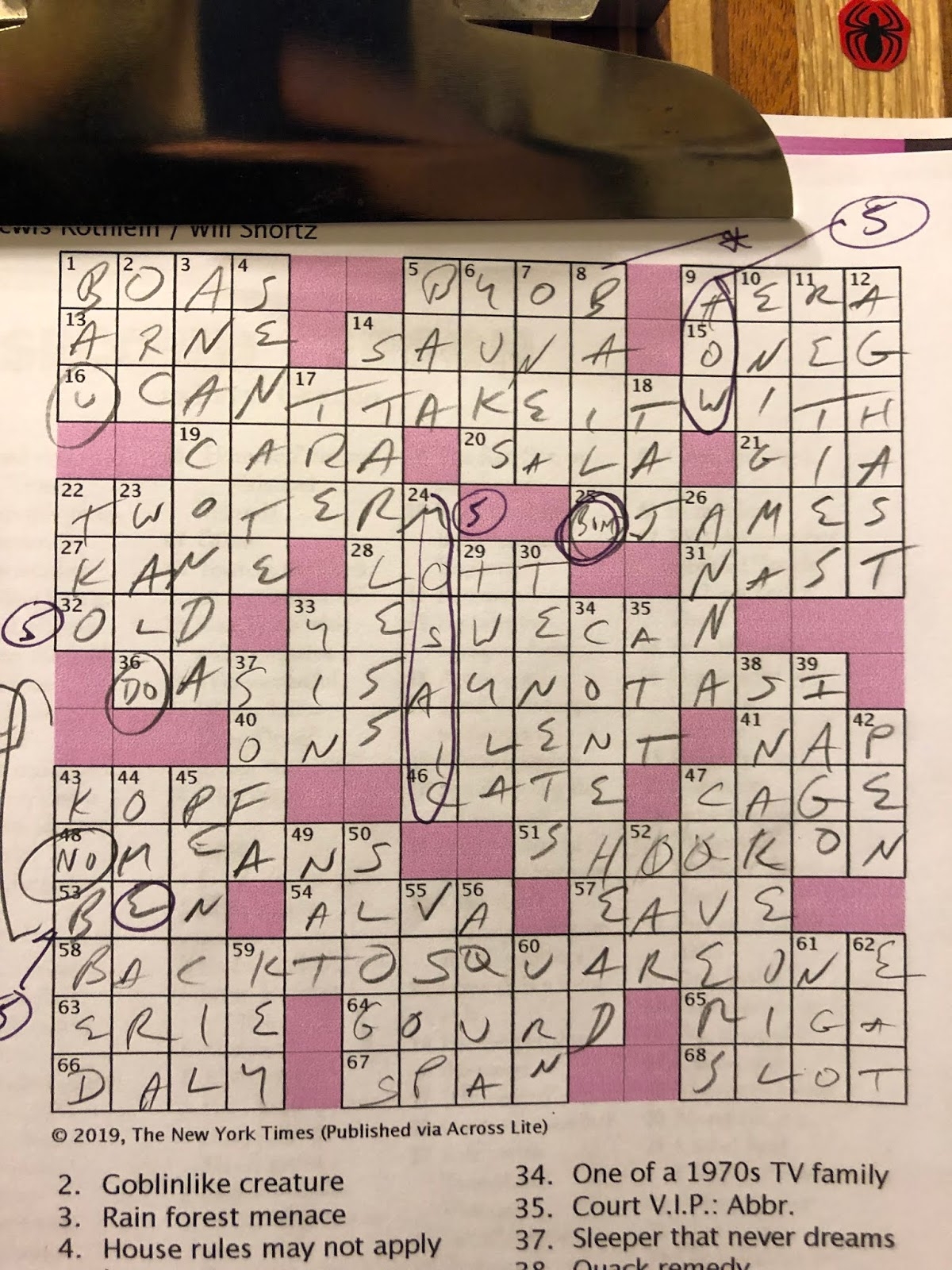 pink french wine crossword clue