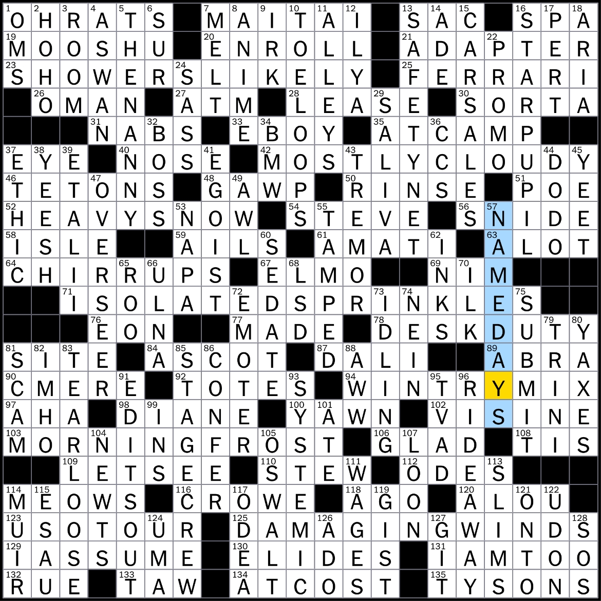 like 4 and 24 nyt crossword