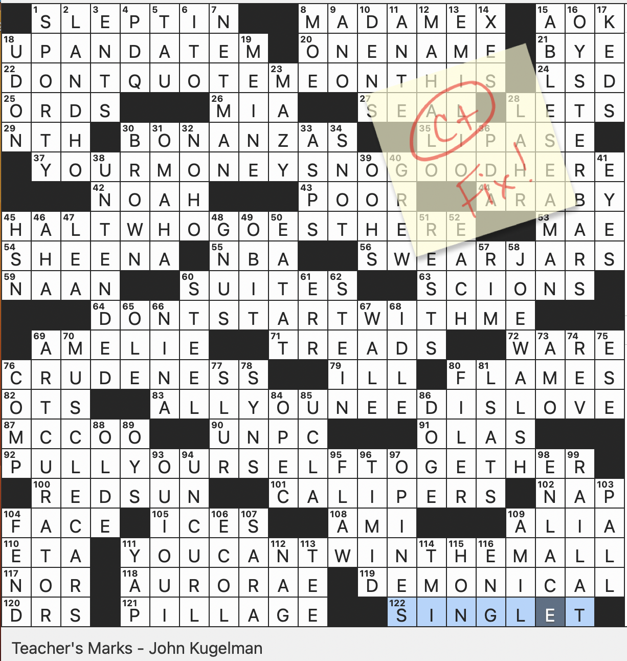 b+ but not a+ crossword