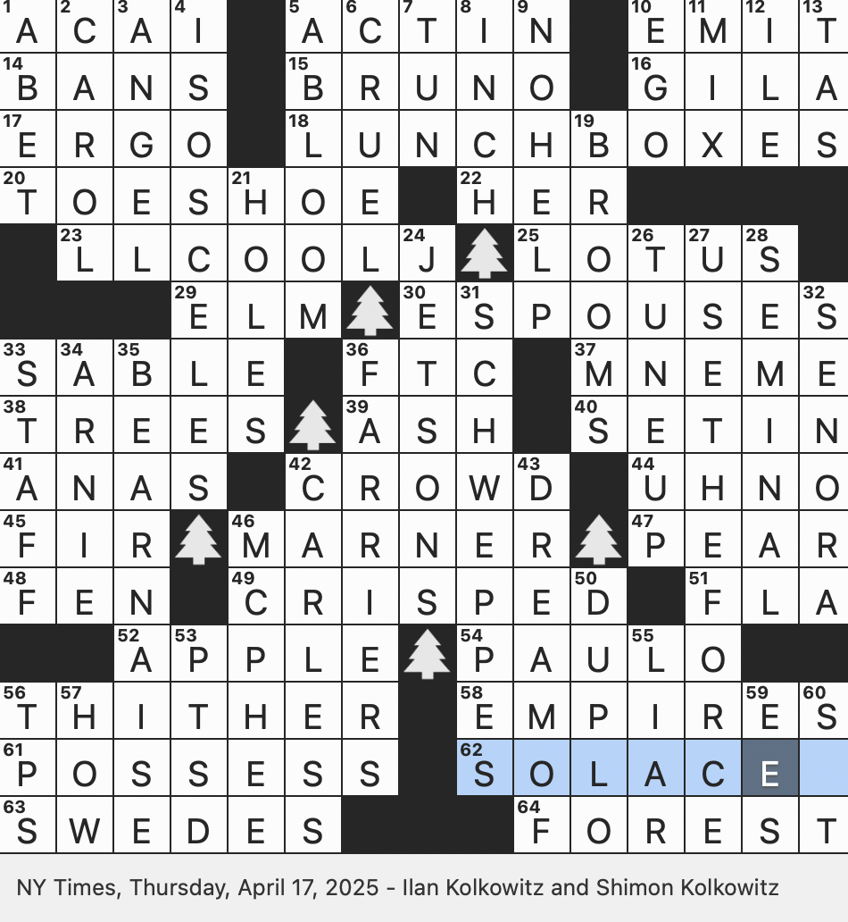 poetic foot crossword