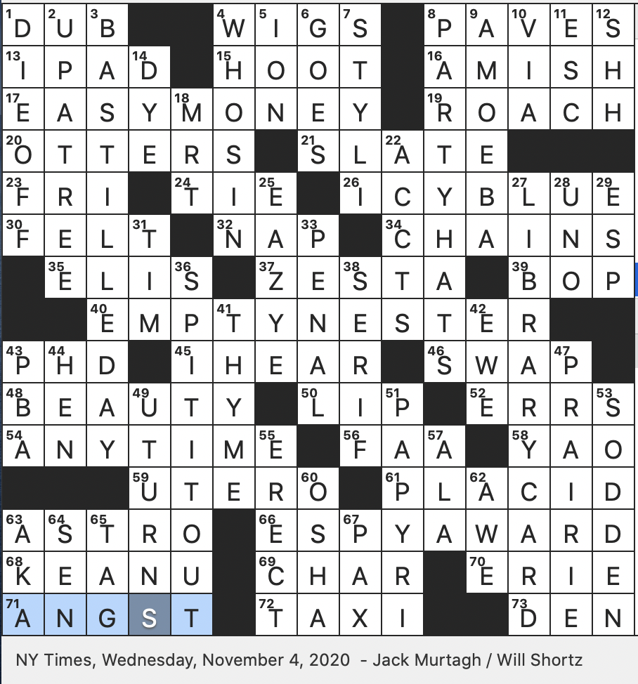 fake account nyt crossword clue