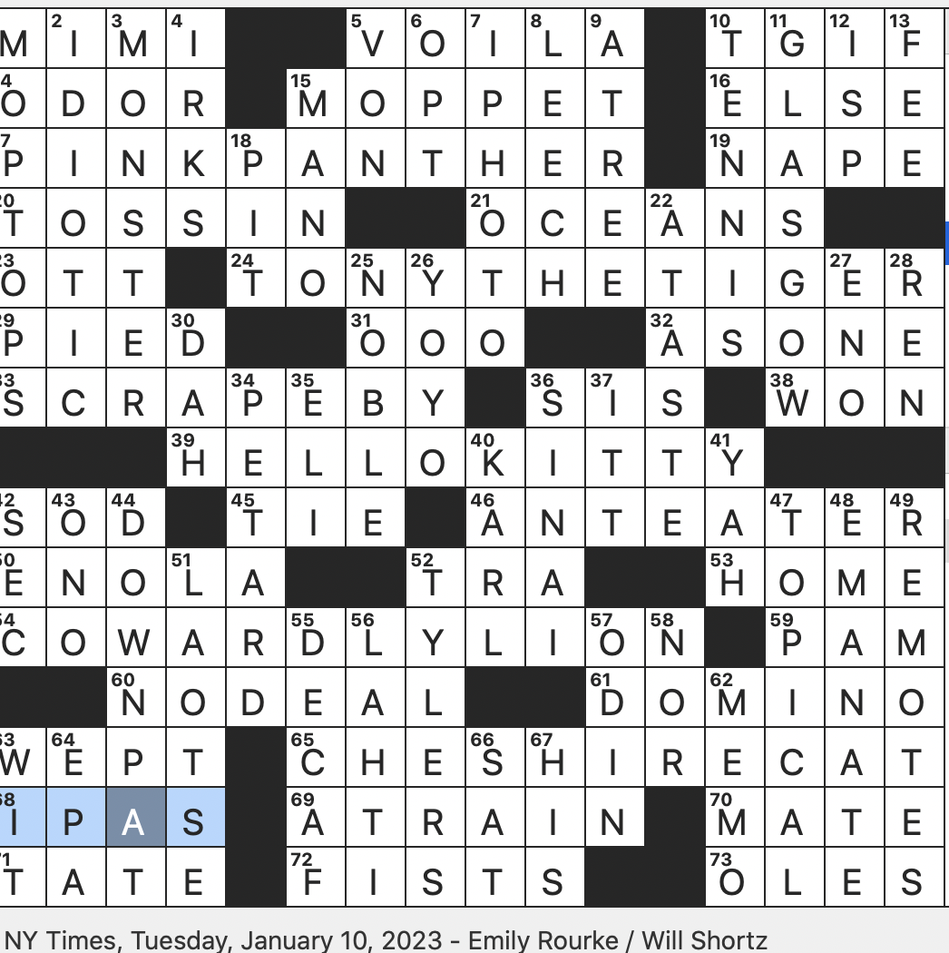 Rex Parker Does The NYT Crossword Puzzle Old Explosive Used To Breach Castle Walls TUE 1 10 23 Rent Character Who Sings Light My Candle Lewis Carroll Character With A Disembodied
