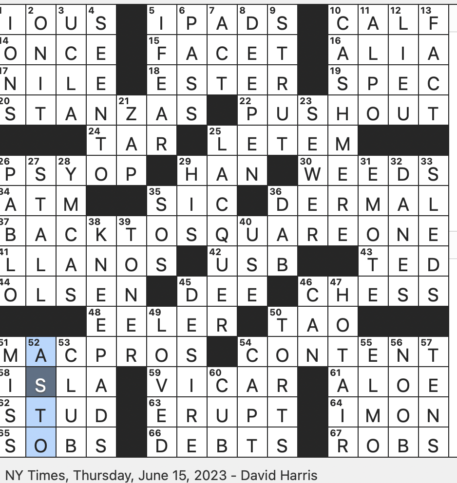 influence crossword clue