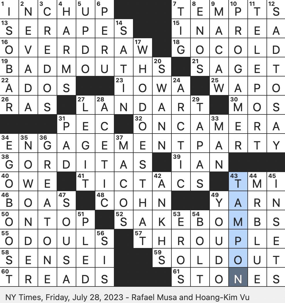 Rex Parker Does The NYT Crossword Puzzle Polyamory Portmanteau FRI 7 28 23 Titular Protagonist In A Marcel Proust Novel Thin Pancakes In Mexican Cooking Mexican Garments Also Called Jorongos Rex Parker Does The NYT Crossword Puzzle Polyamory Portmanteau FRI 7 28 23 Titular Protagonist In A Marcel Proust Novel Thin Pancakes In Mexican Cooking Mexican Garments Also Called Jorongos