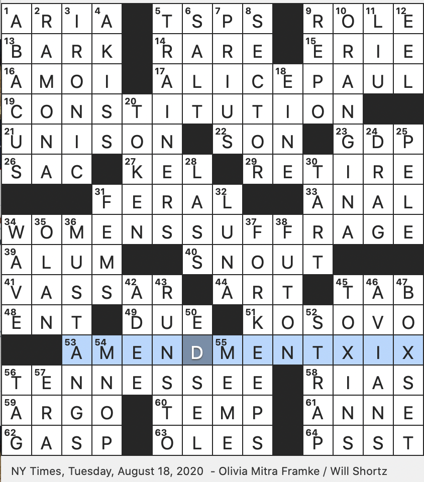 Rex Parker Does The NYT Crossword Puzzle Pre Q Quartet TUE 8 18 20 Alanis Morissette Song About Unfortunate Situations Heroine In Pearl Buck s Good Earth Balkan Land Whose Capital Is