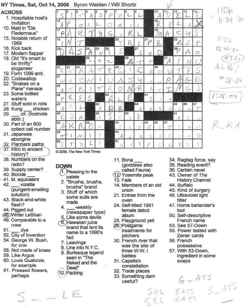 french river crossword clue
