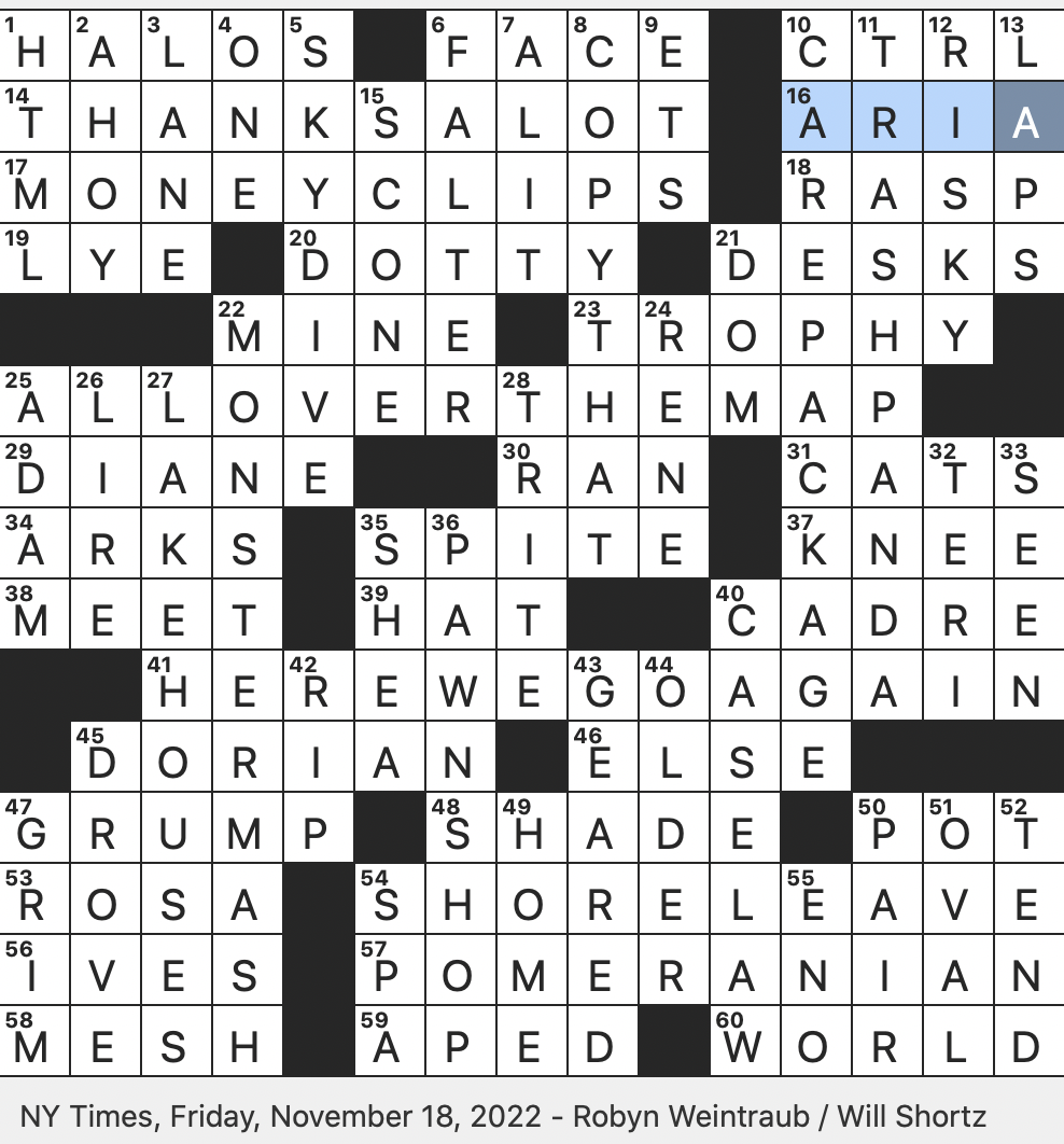 Rex Parker Does The NYT Crossword Puzzle Toy From A Place That No Longer Exists FRI 11 18 22 La Rana Kermit s Name In The Latin American Version Of Sesame Street 