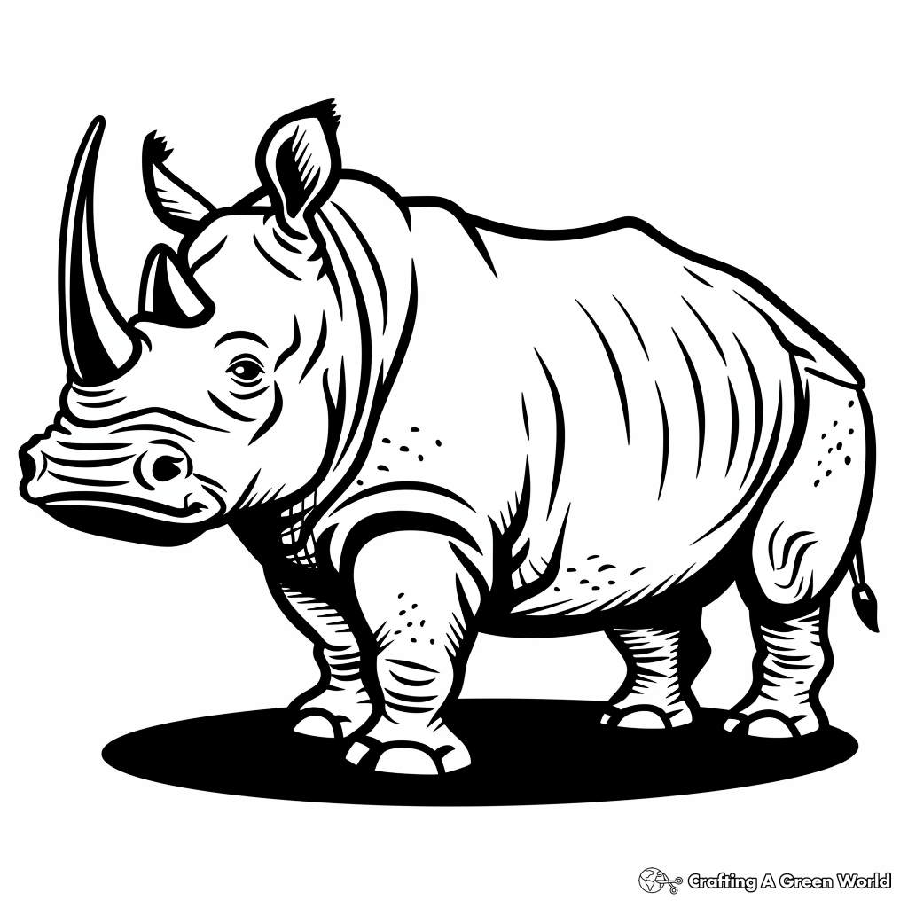 Rhino Coloring Pages Free Printable 