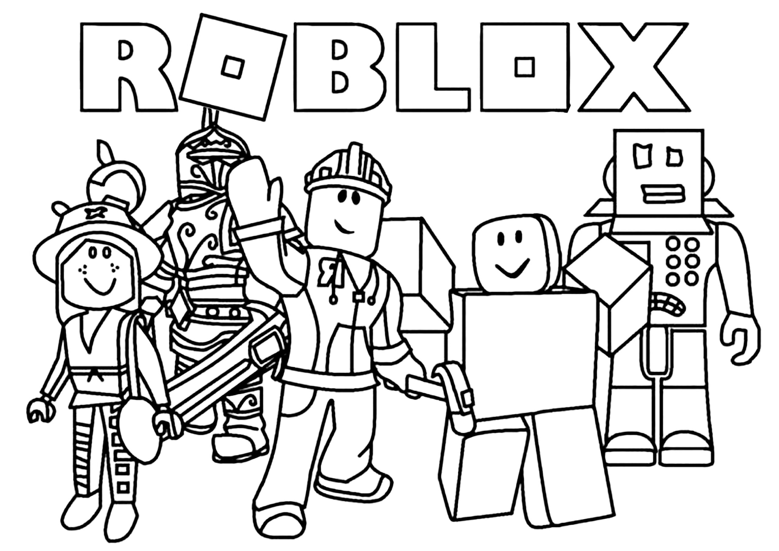 coloring pages roblox