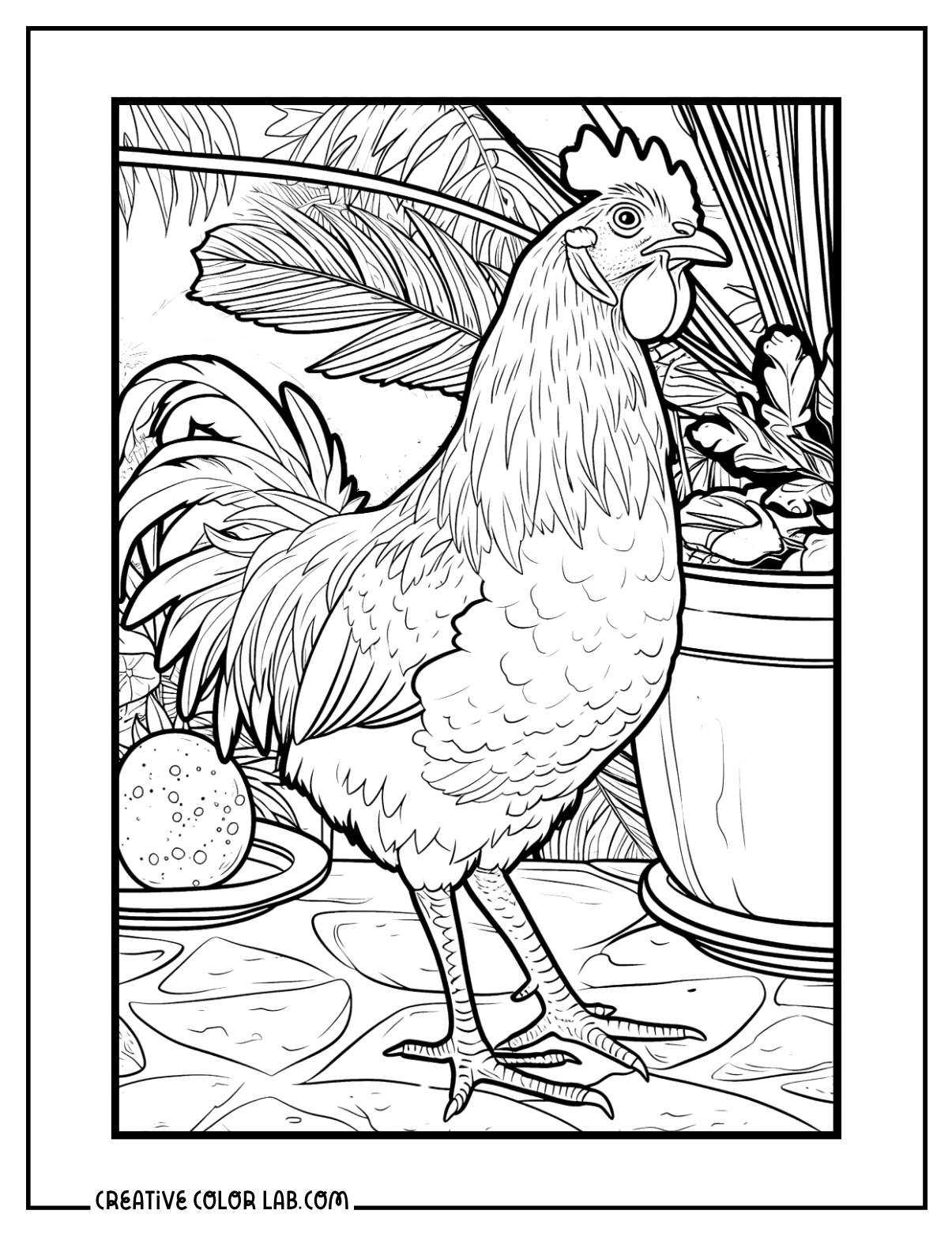 coloring pages of chickens