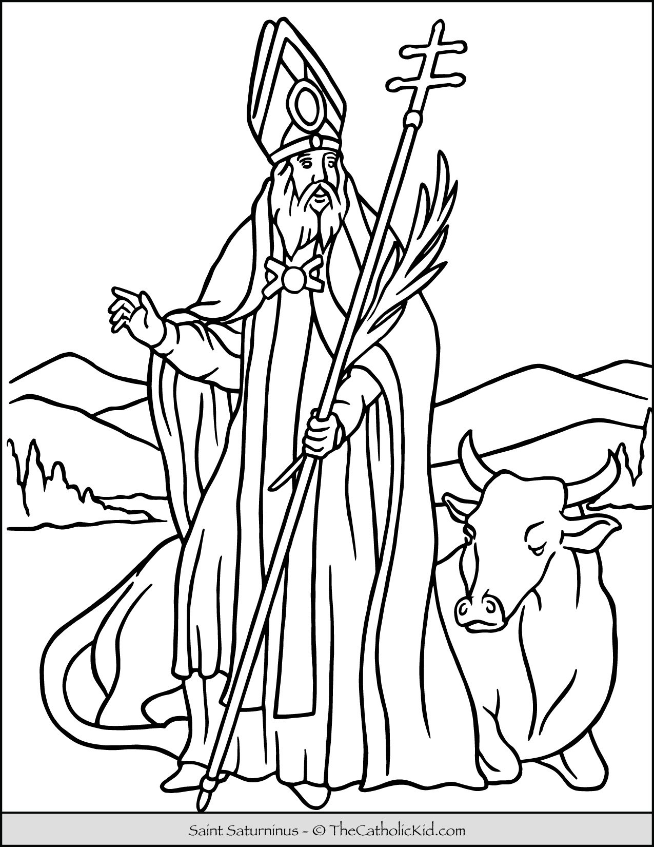 Saint Coloring Pages The Catholic Kid