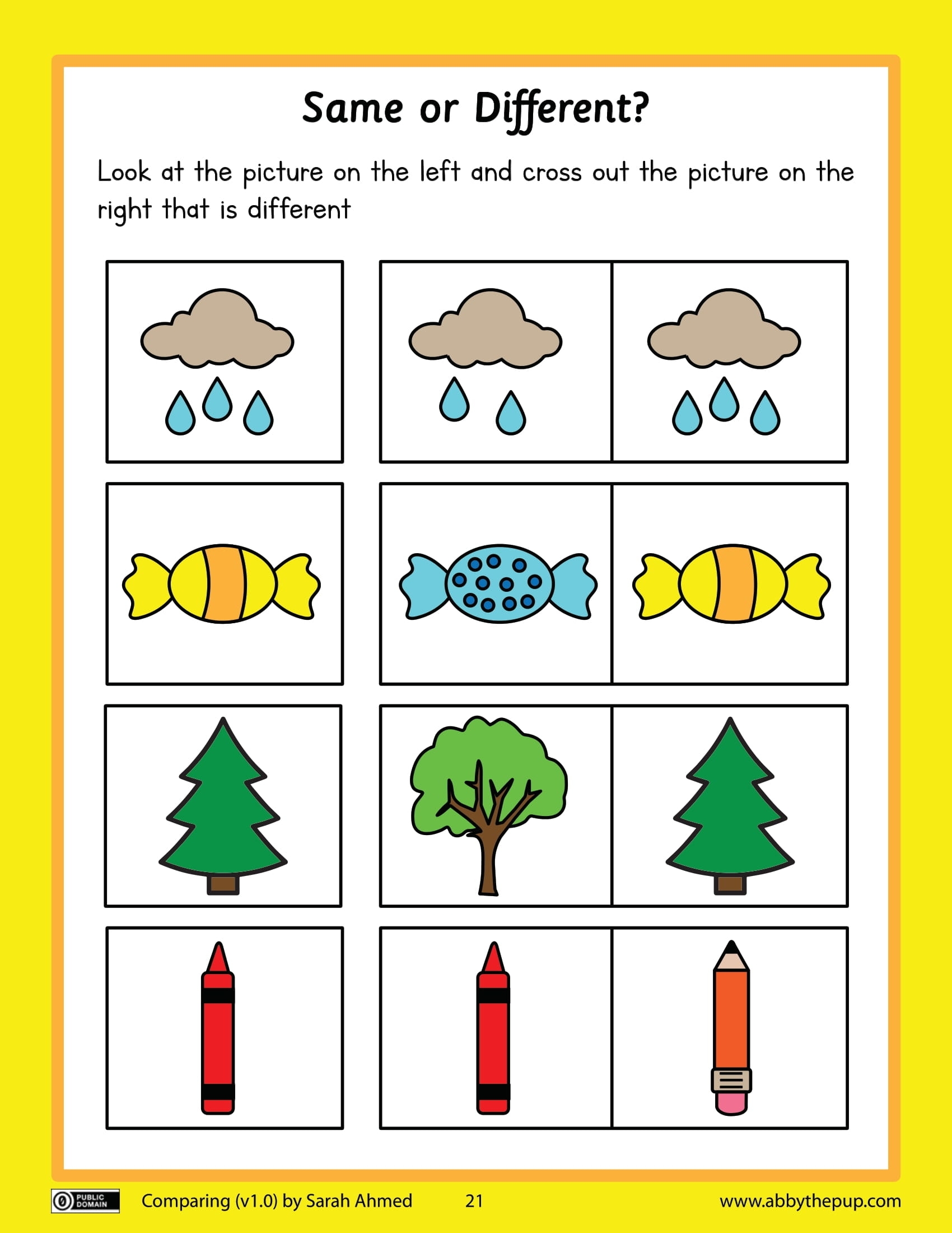 Same Or Different Worksheet Free Printable Worksheets Same Or Different Worksheet Free Printable Worksheets