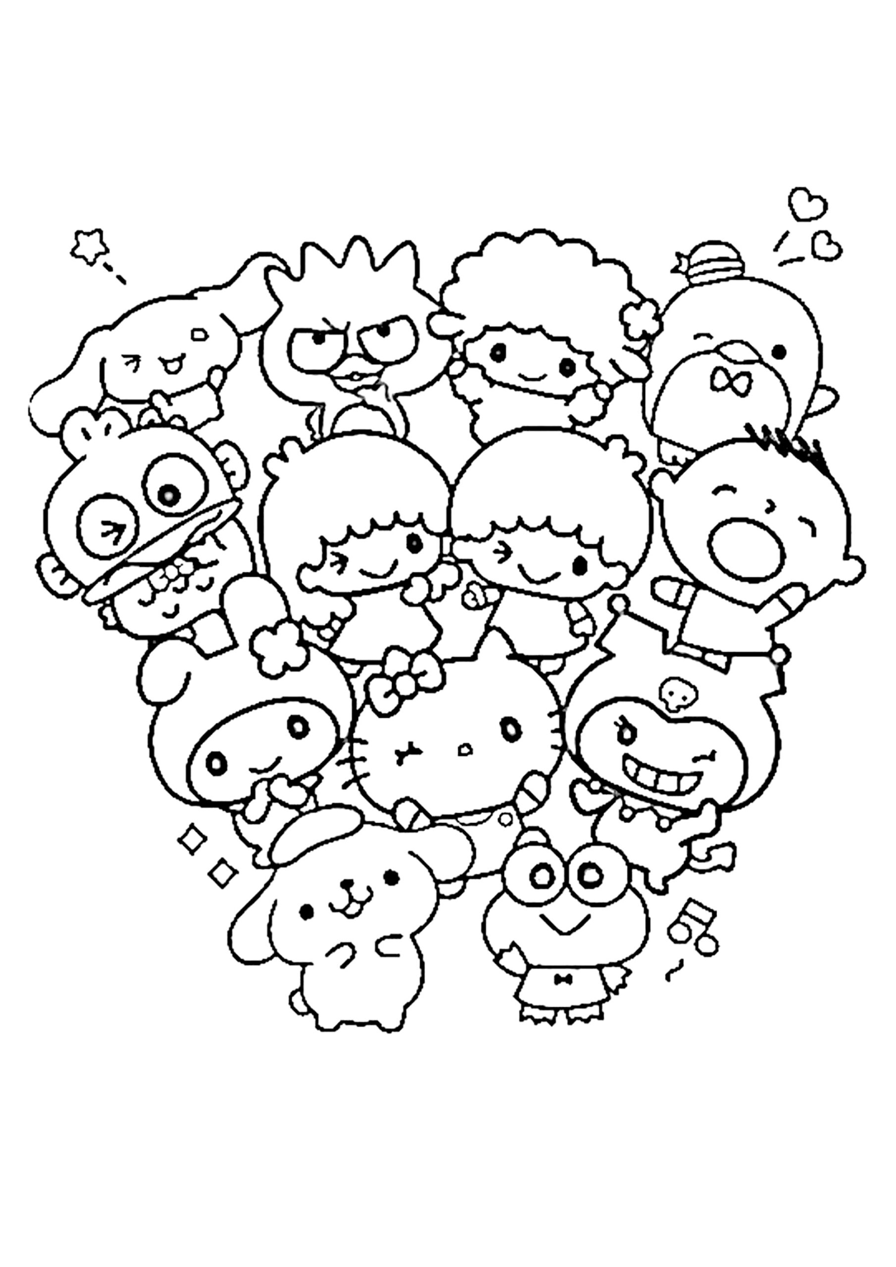 Sanrio s Adorable Creatures Coloring Page Sanrio Coloring Pages Sanrio s Adorable Creatures Coloring Page Sanrio Coloring Pages