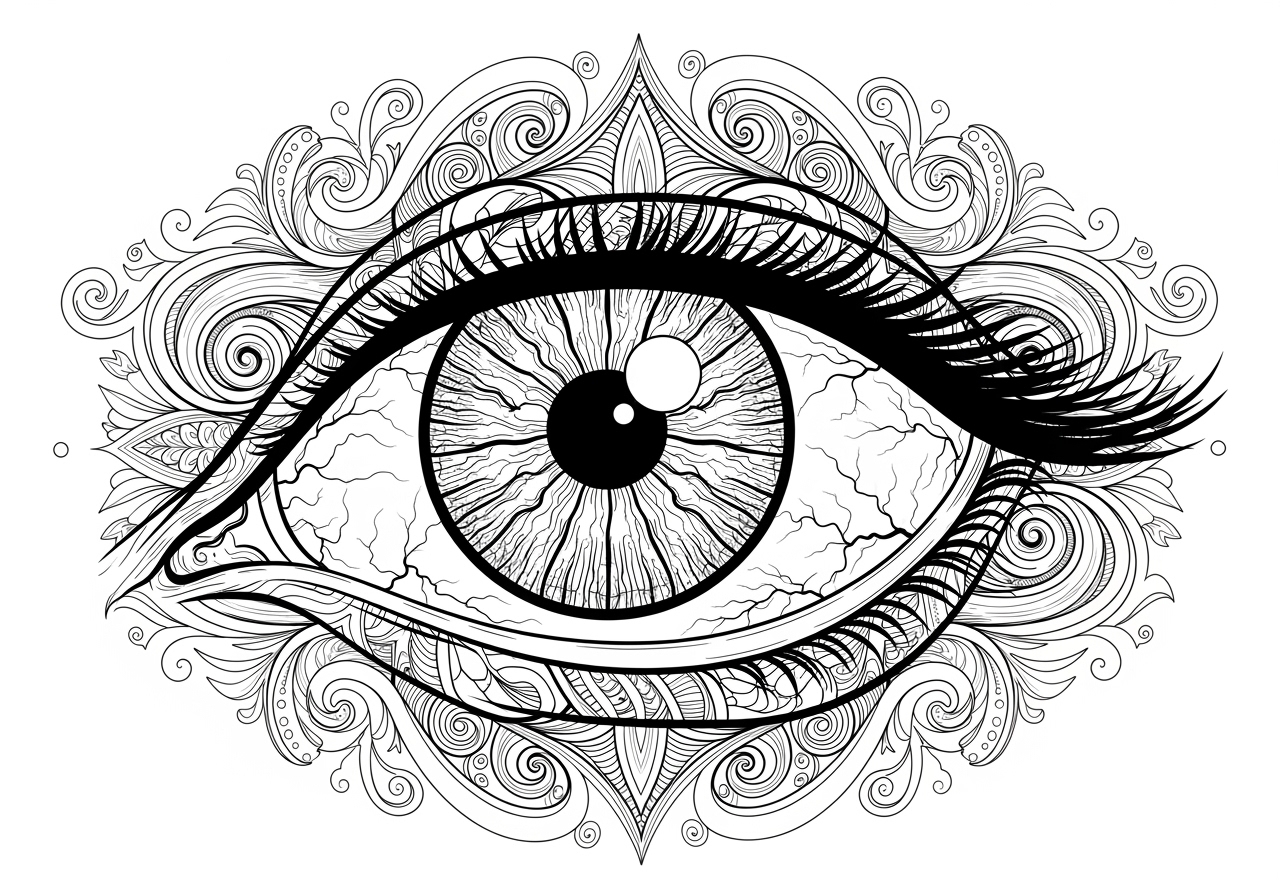 eye coloring page