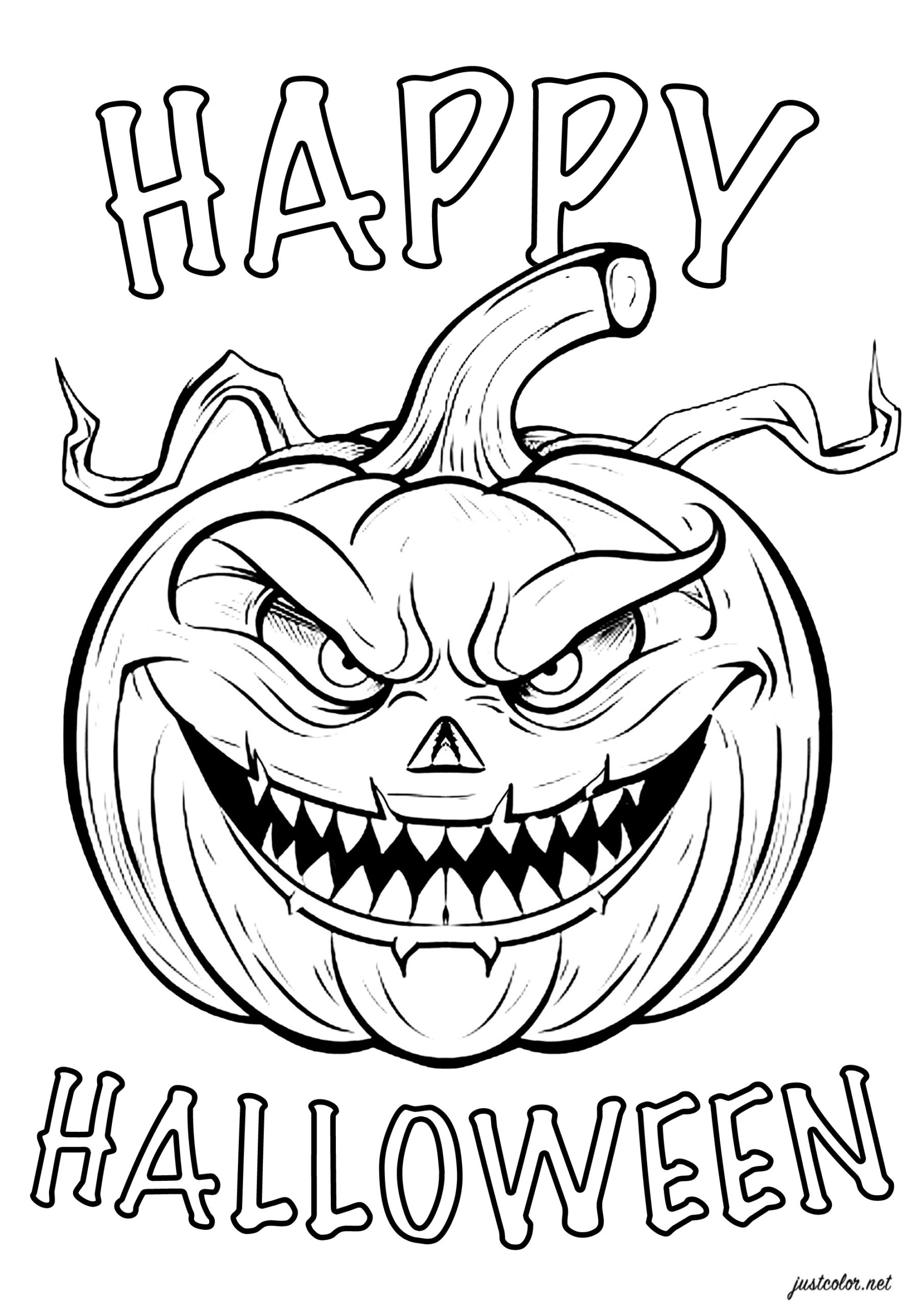 spooky coloring pages